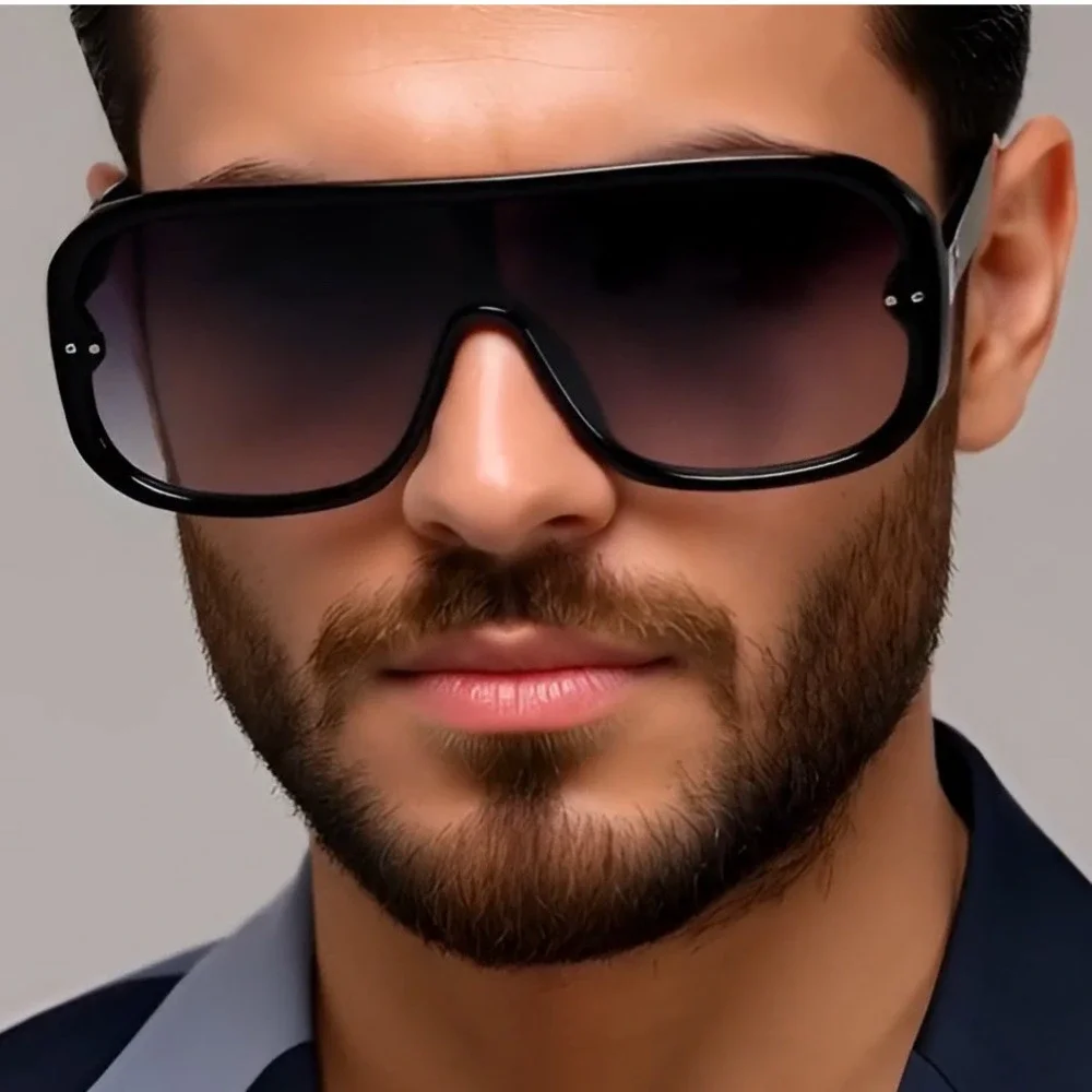 Men Sunglasses Black Lens Street Wear Outdoor UV400 Protection‎ Light Weight New